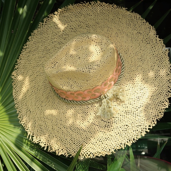 STATE OF GRACIE Accessories - Hat Straw hat with beautiful Trim in orange/gold and rope as headband